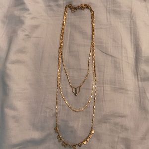 Stella & Dot Gold Tiered Necklace